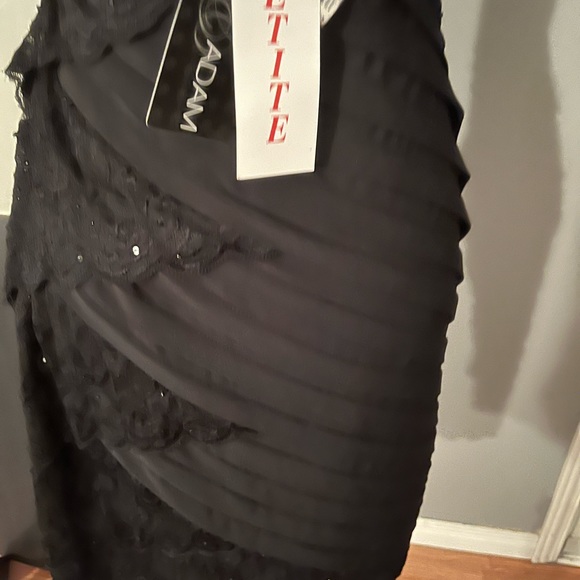 VINTAGE BETSY AND ADAM Little Black Dress Size 10/Petite - Picture 3 of 11